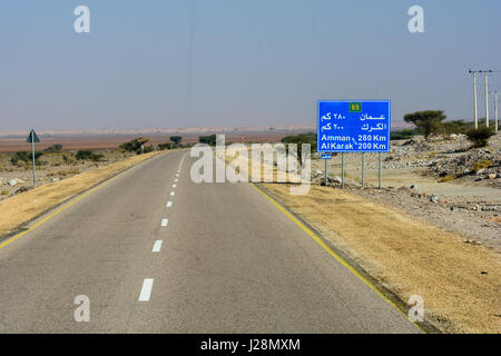 La Jordanie, Tafilah, Government Sur la route de Jérusalem à la Mer Morte Banque D'Images