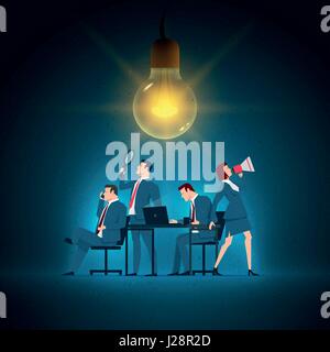 Illustration du concept d'entreprise. Travail de l'équipe Entreprises. Les éléments sont séparément en couches en fichier vectoriel. Illustration de Vecteur