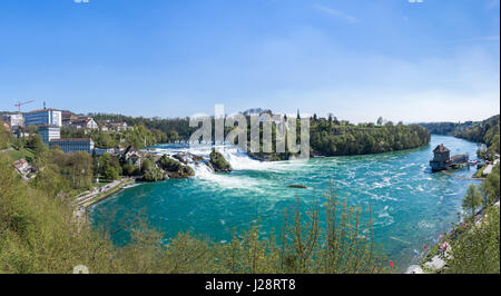 Chutes du Rhin Panorama HDR Banque D'Images