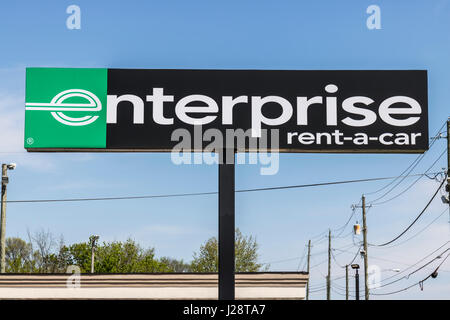 Marion - Circa Avril 2017 : Enterprise Rent-A-Car Emplacement locatif local. Enterprise Rent-A-Car est la plus grande compagnie de location de voiture dans le NOUS I Banque D'Images