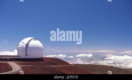 Observatoires dans le Mauna Kea, un volcan dormant sur l'île d'Hawaii. L'article 4 207 m au-dessus du niveau de la mer, son sommet est le point le plus élevé dans la st Banque D'Images