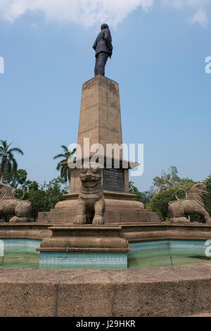 Sri Lanka, Colombo, de l'indépendance Memorial Hall aka Indépendance Commémoration Hall, monument national. Statue de premier premier ministre Rt. L'honorable Don Ste Banque D'Images