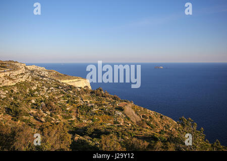 Les falaises de Dingli, Malte Banque D'Images