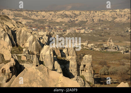 Vue du ballon sur paysage de Cappadoce Banque D'Images