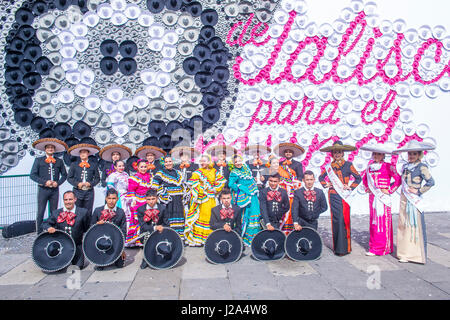 Danseurs de participer à la 23e International Mariachi Charros & festival à Guadalajara, Mexique Banque D'Images