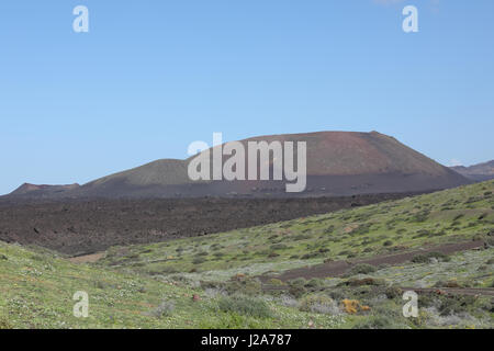 Paysage de lave sur la magnifique île de Lanzarote Espagnol Banque D'Images