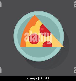 Icône Pizza slice vector illustration Illustration de Vecteur