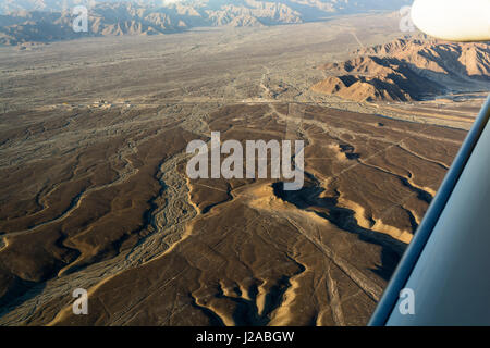 Le Pérou, Ica, Nasca, visites sur les lignes de Nazca au coucher du soleil Banque D'Images