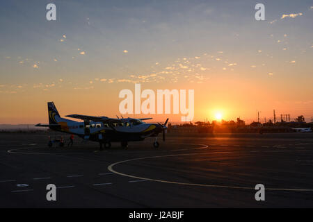 Le Pérou, Ica, Nasca, visites sur les lignes de Nazca au coucher du soleil Banque D'Images