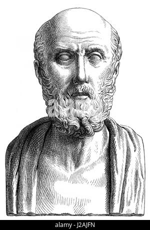Hippocrate de Cos ou Hippocrate II, ch. 460-c. 370 avant J.-C., un médecin grec en Grèce classique Banque D'Images