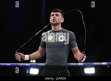 Au cours de l'Codina, Joe training à Wembley Arena, Londres. Banque D'Images