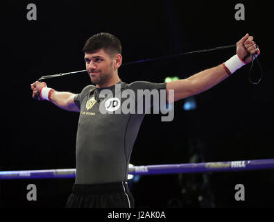 Au cours de l'Codina, Joe training à Wembley Arena, Londres. Banque D'Images