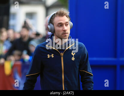 Tottenham Hotspur's Christian Eriksen arrive pour la Premier League match à Selhurst Park, Londres. Banque D'Images