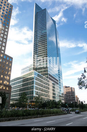 Le principal bâtiment de bureaux de Goldman Sachs au 200 West street. Banque D'Images