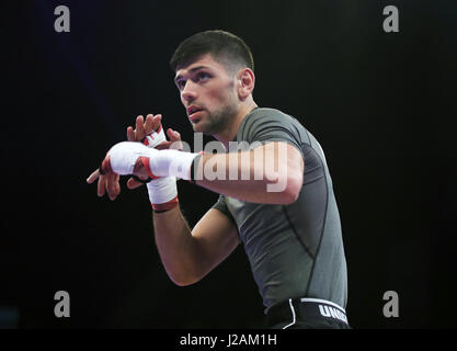 Au cours de l'Codina, Joe training à Wembley Arena, Londres. Banque D'Images