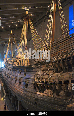 Le navire Vasa dans le musée Vasa à Stockholm, Suède Banque D'Images