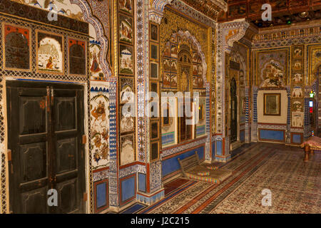 Palais de fleurs. Moti Mahal. Phool Mahal. Fort Mehrangarh. 10e siècle. Jodhpur. Le Rajasthan. L'Inde. Banque D'Images