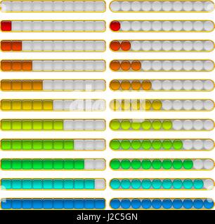 Jeu de barres de progression Illustration de Vecteur