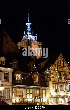 La France, Grand Est, Colmar, marché de Noël, Noël en Alsace est connu sous le slogan "Noel en Alsace" Banque D'Images