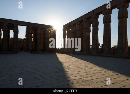 Louxor Egypte, Gouvernement, Luxor, Luxor Temple, Site du patrimoine mondial de l'UNESCO Banque D'Images
