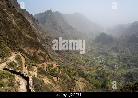 Cap Vert, Santo Antao, Caibros de Ribeira de Jorge, l'île de Santo Antao est la péninsule du Cap Vert Banque D'Images