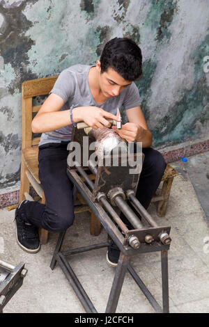 La Turquie, Istanbul, officieusement appelé Antep. Un important centre commercial, ici les citoyens locaux sont célèbres pour leur artisanat de cuivre. Usage éditorial uniquement. Banque D'Images