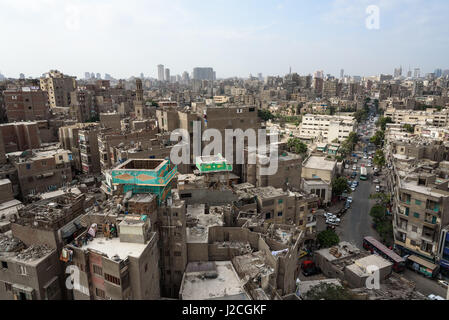 Egypte, Caire, gouvernorat du Caire, vue depuis le minaret de la mosquée Ibn Tulun Banque D'Images