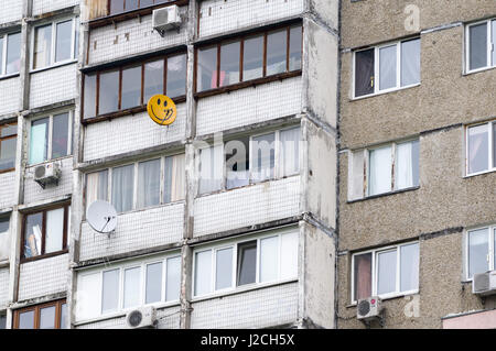 L'Ukraine, Kiev, Kiev, maison d'habitation dans le quartier Obolon Banque D'Images