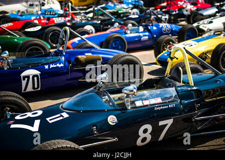 Voitures de formule classique - Parc Fermé Banque D'Images