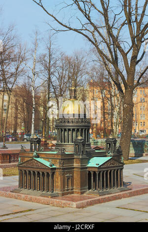 Modèle de la Cathédrale Saint Isaac à St.Petersburg, Russie Banque D'Images