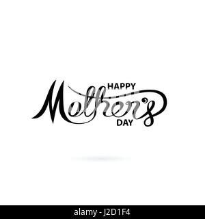 Happy mother's day background.calligraphie heureuse fête des éléments de conception typographique.vector illustration Illustration de Vecteur