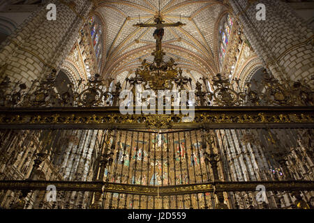 Capilla Mayor (chapelle principale) dans la cathédrale de Tolède à Tolède, en Espagne. Banque D'Images