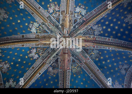 Des fresques gothiques du 14e siècle dans la Capilla de San Blas (chapelle de Saint Blaise) dans la cathédrale de Tolède à Tolède, en Espagne. Banque D'Images