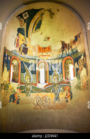 Abside de Santa Maria d'Aneu fin 11e siècle - le début du douzième siècle fresque transférée sur la toile de l'église de Santa Maria d Banque D'Images