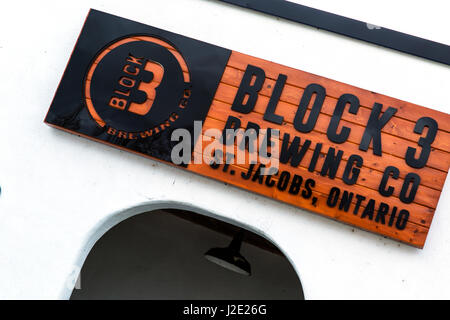 Block 3 Craft Brewery à constitué Jacobs, Ontario Canada Banque D'Images