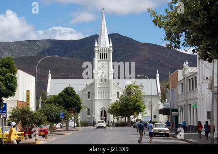 Kerk Street et Moedergemeente Church Robertson Western Cape Afrique du Sud Banque D'Images