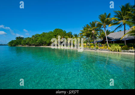 Plage de l'Islet Aore avant l'île d'Espiritu Santo, Vanuatu, Pacifique Sud Banque D'Images