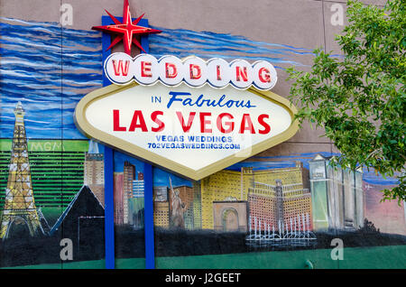 Fabulous Las Vegas Wedding Chapel, Las Vegas, Nevada. Banque D'Images