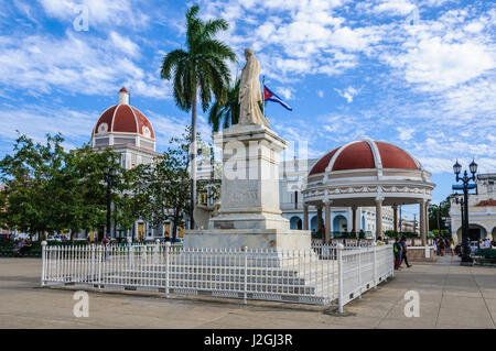 Jose Marti Park, l'UNESCO World Heritage place principale de Cienfuegos, Cuba Banque D'Images