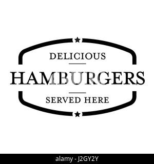 Logo vintage stamp Hamburger Illustration de Vecteur