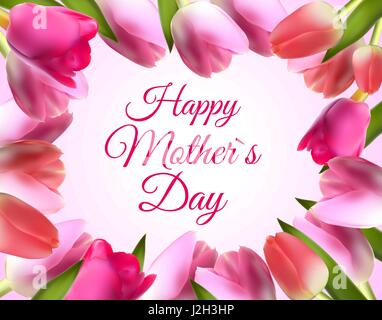 Happy Mother's Day Background avec des fleurs. Vector Illustration Illustration de Vecteur