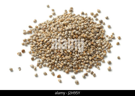 Tas de mil à close up on white background Banque D'Images