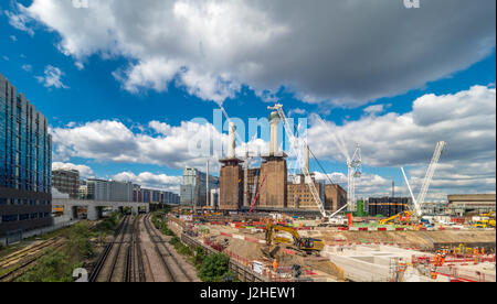 Réaménagement de Battersea Power Station et les environs en bureaux/résidentiel, Londres, Royaume-Uni. Banque D'Images