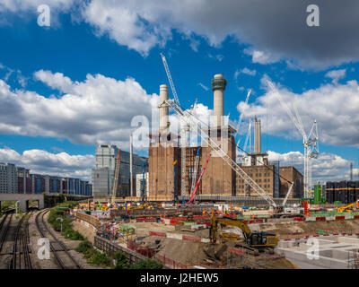 Réaménagement de Battersea Power Station et les environs en bureaux/résidentiel, Londres, Royaume-Uni. Banque D'Images