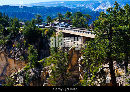 USA, Utah, Boulder, Escalante, Box-Death sauvage creux, Vistas de Creek-Hell pine dorsale du pont et des routes (grand format formats disponibles) Banque D'Images