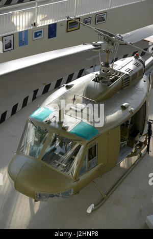 États-unis, Washington, Seattle. Bell UH-1H Huey (Iroquois), le Musée de l'aviation. Tailles disponibles (grand format) Banque D'Images