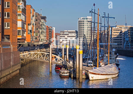 Ship Harbour traditionnelles, sandtorkai, Harbour City, Hambourg, Allemagne Banque D'Images