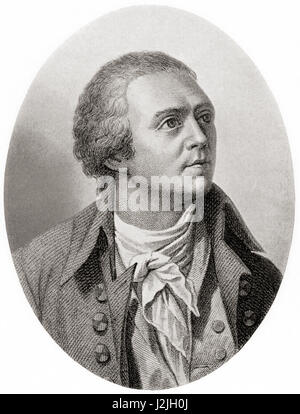 Horace-Bénédict de Saussure, 1740 - 1799. Le géologue genevois et savoyan, météorologue, physicien, alpiniste et explorateur alpin. L'histoire de Hutchinson de l'ONU, publié en 1915.. Banque D'Images