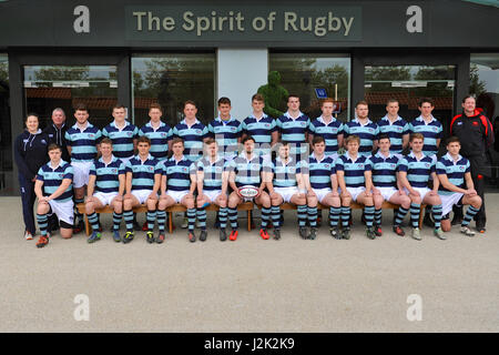 Londres, Royaume-Uni. Apr 29, 2017. L'équipe des moins de 23 Oxbridge peu avant que les Forces armées britanniques U23 V Oxbridge U23 match. Crédit : Michael Preston/Alamy Live News Banque D'Images