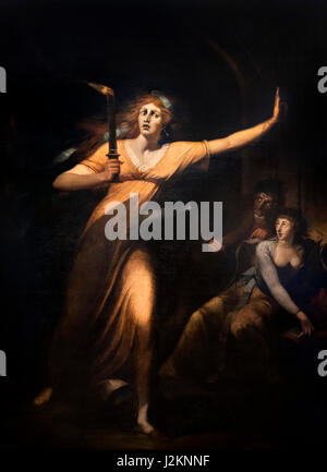 Lady Macbeth somnambule par Henry Fuseli (Johann Heinrich Füssli ; 1741-1825), c.1784. Le tableau représente une scène de Macbeth de Shakespeare, Acte V, scène I. Banque D'Images